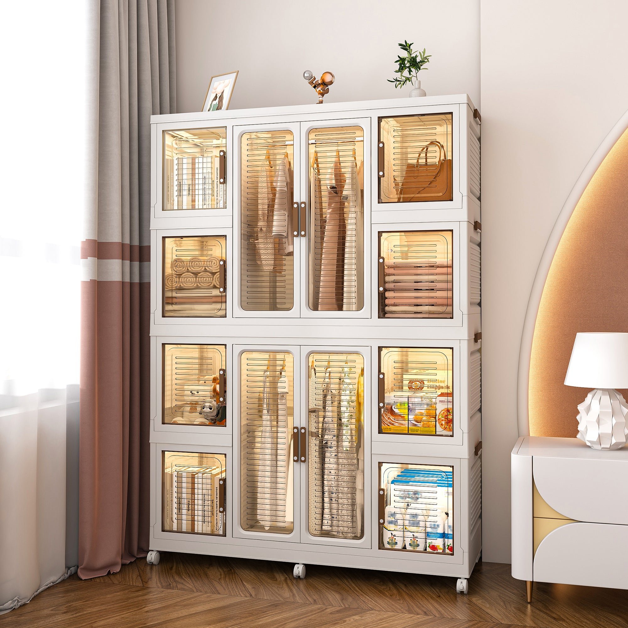 New Arrival🔥Portable Wardrobe Storage Organizer for Clothes, Clothes Organizer, 12 Magnetic Doors