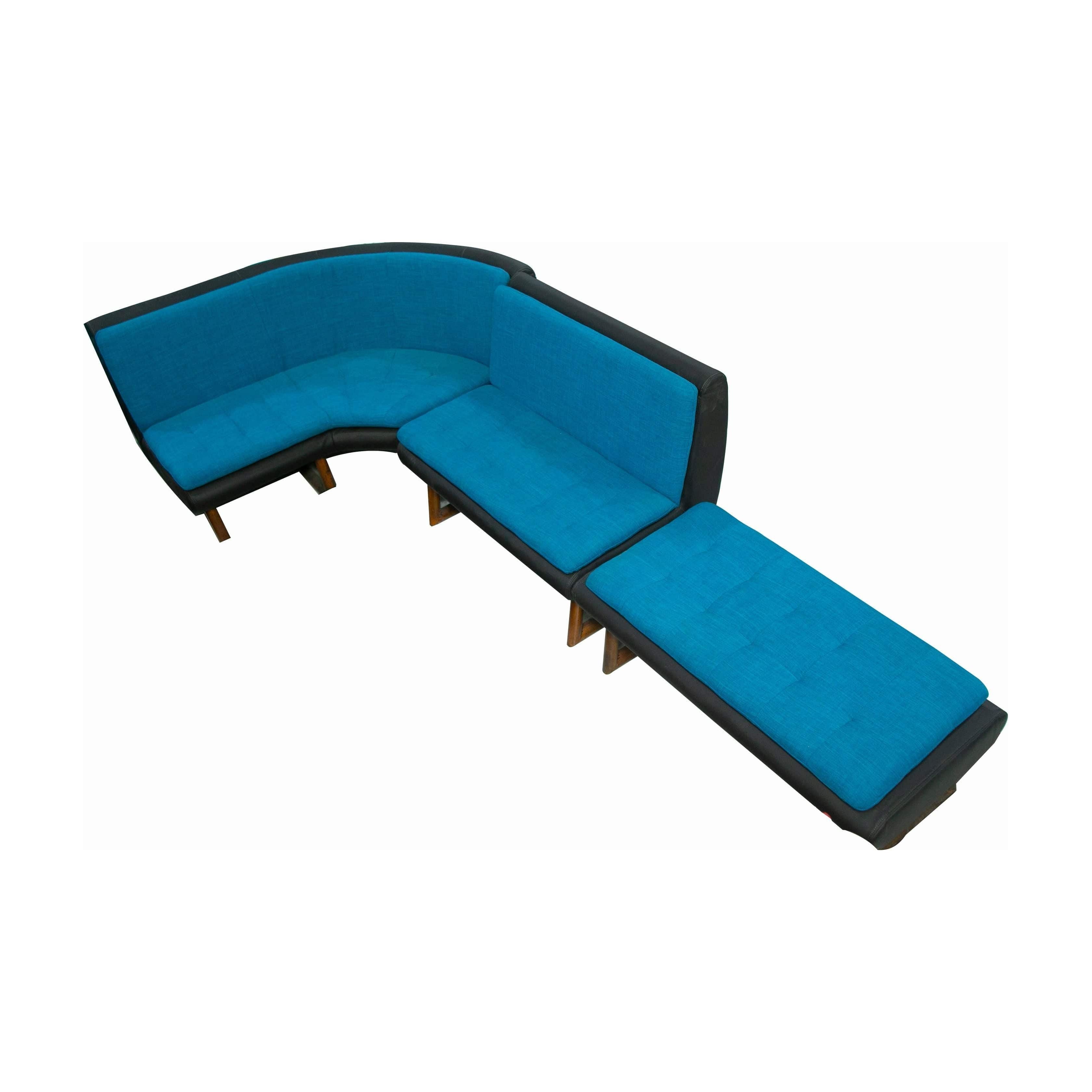 Sofa+Stool Leather+Fabric