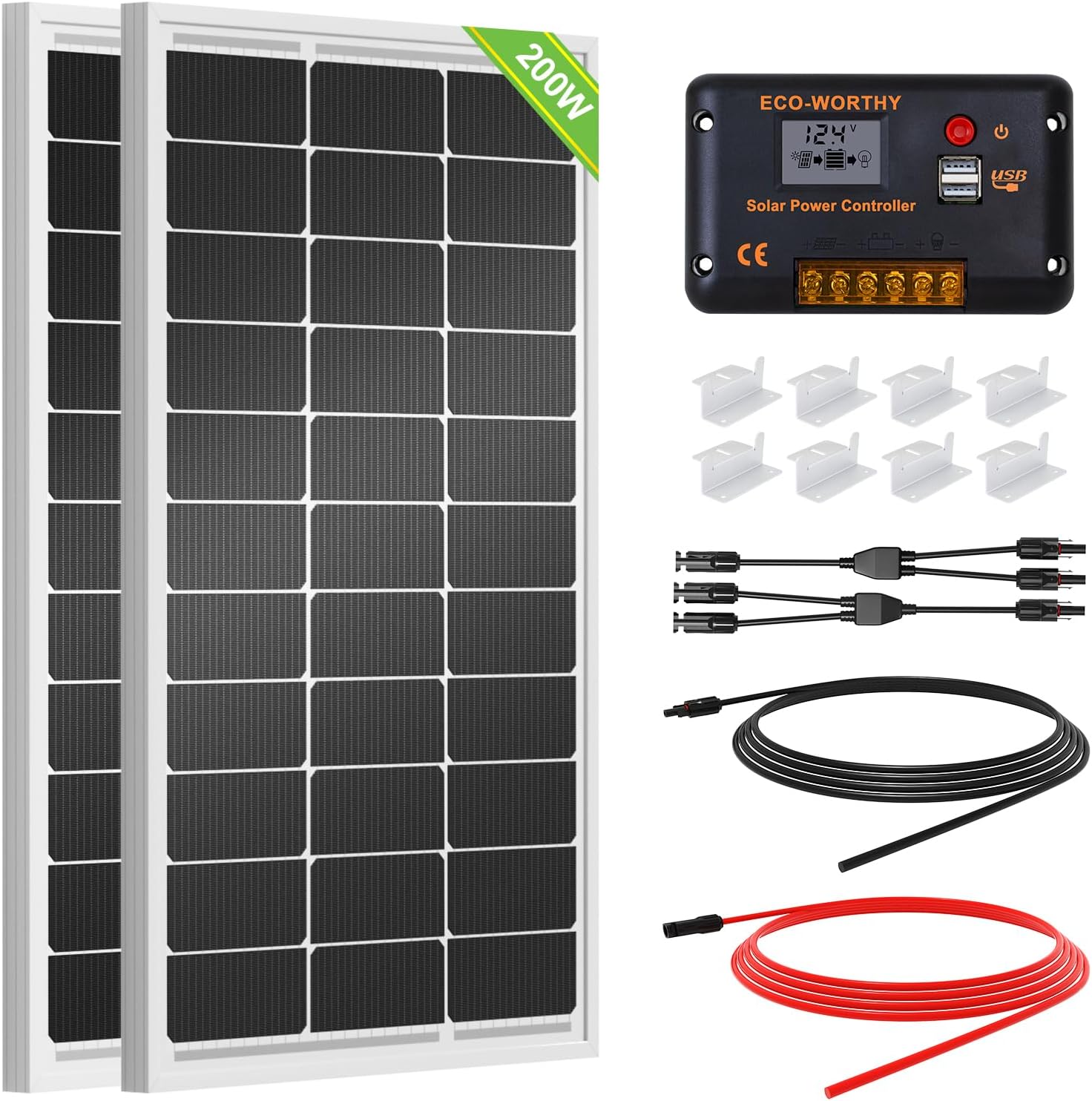 Bonus Event ! 200W 12V/24V Solar Panel Kit
