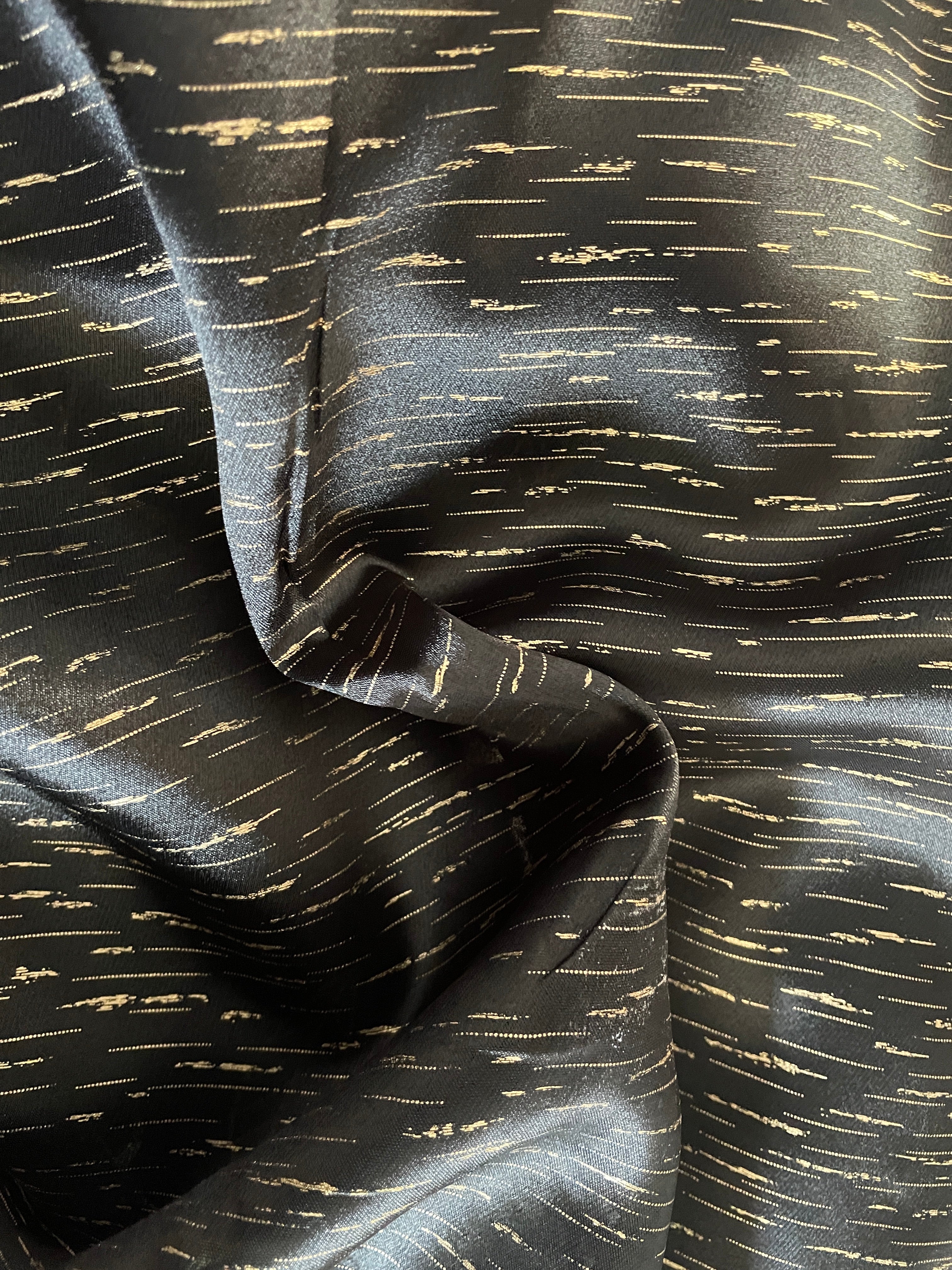 Gold metallic streak organza