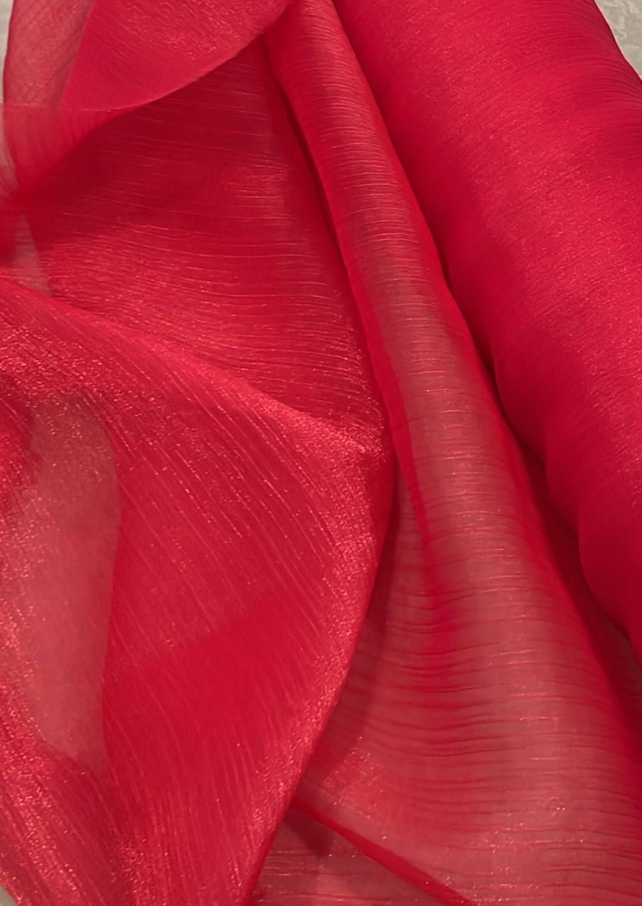 Crinkle crepe organza