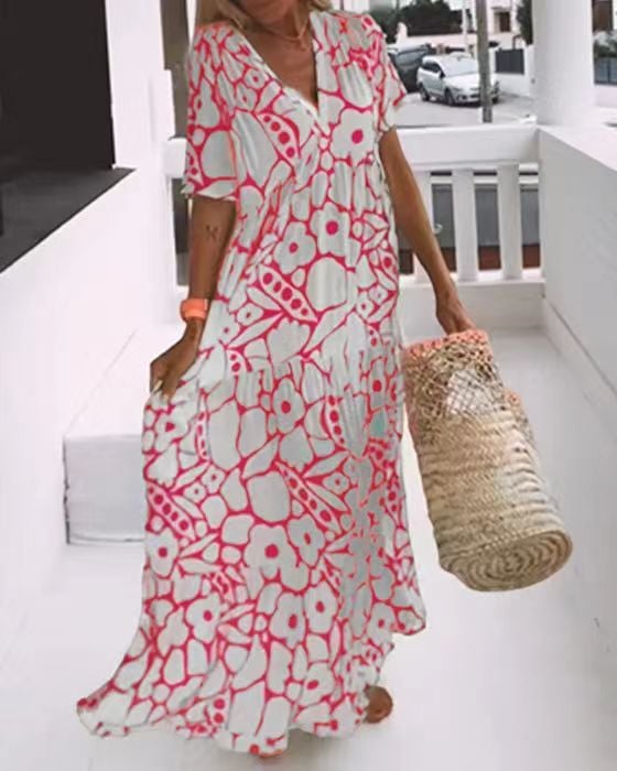 Short-sleeved Printed Dress? 