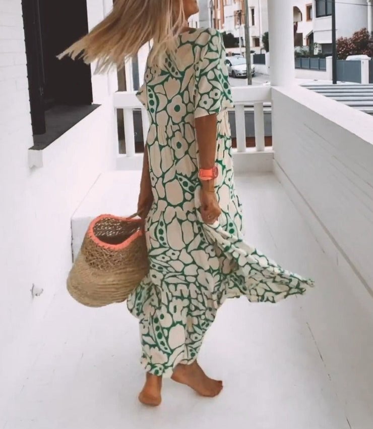 Short-sleeved Printed Dress? 
