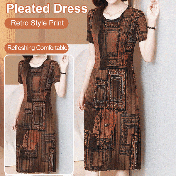 ???? Fashion pleated dress 