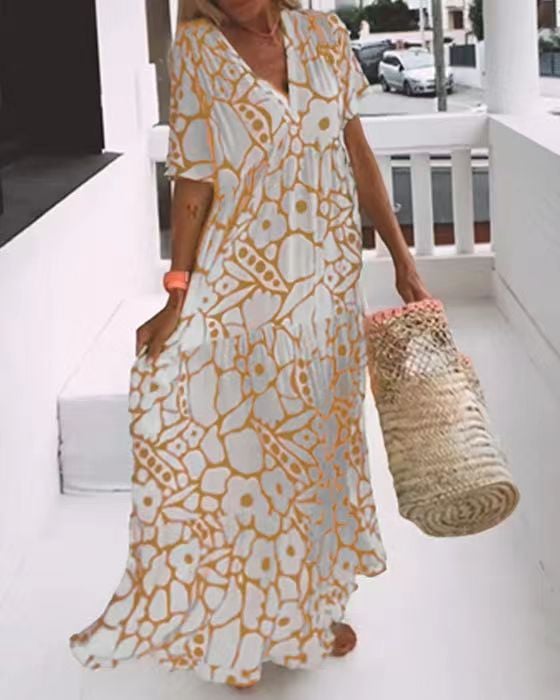 Short-sleeved Printed Dress? 