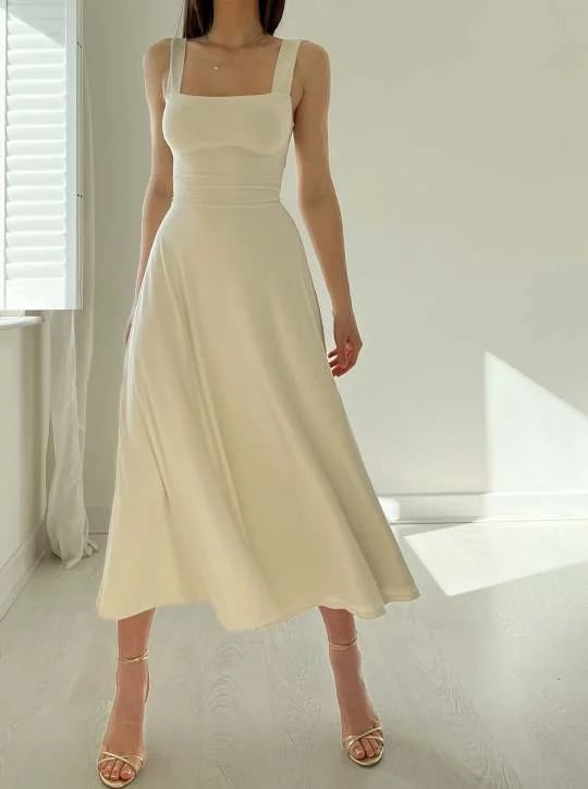 Audrey Reversible Midi Dress in Organic Bamboo with Pockets 