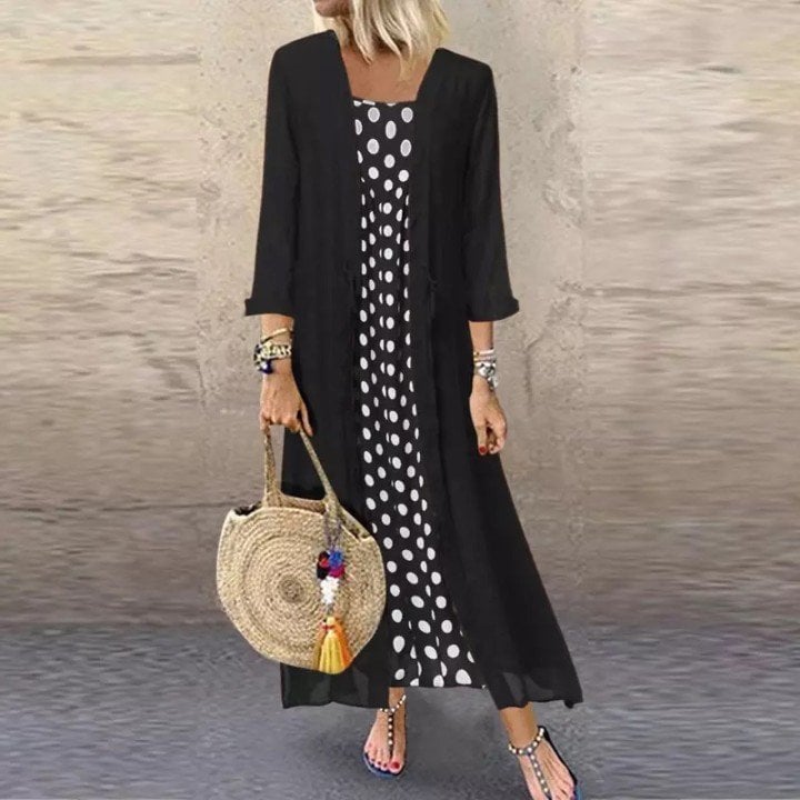 Women's summer polka dot two piece dress (Buy 2 Free Shipping) 