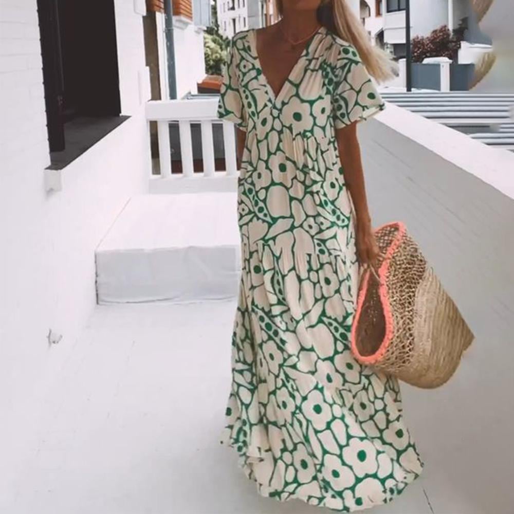 Short-sleeved Printed Dress? 