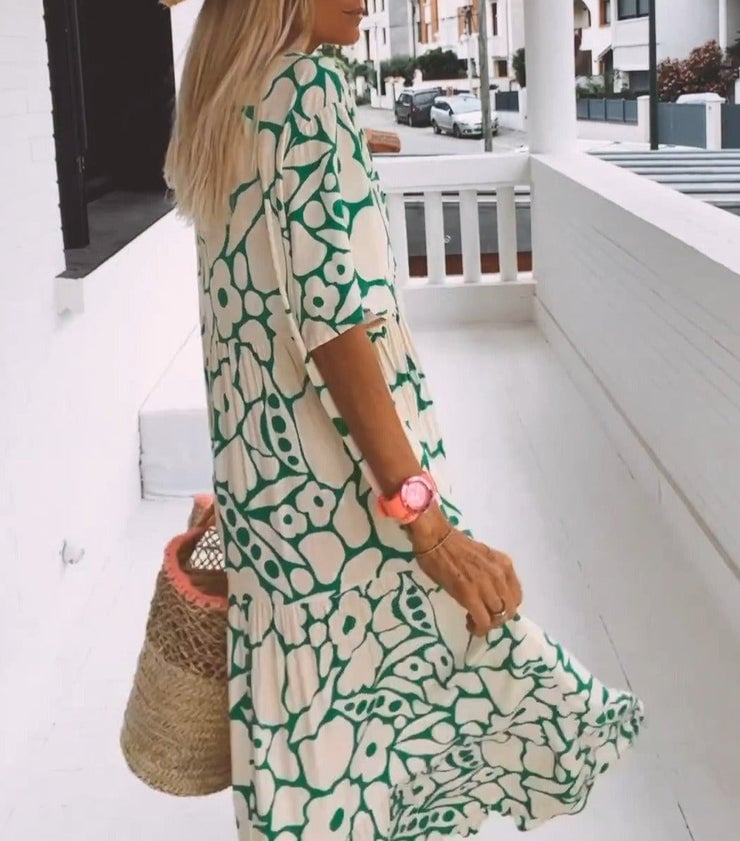 Short-sleeved Printed Dress? 