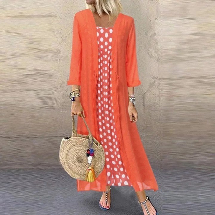 Women's summer polka dot two piece dress (Buy 2 Free Shipping) 
