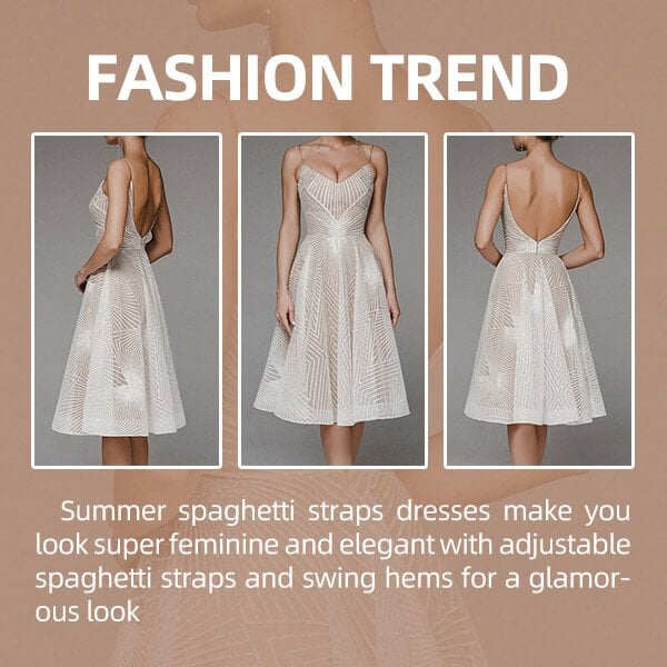 Elegant strappy V-neck dress 