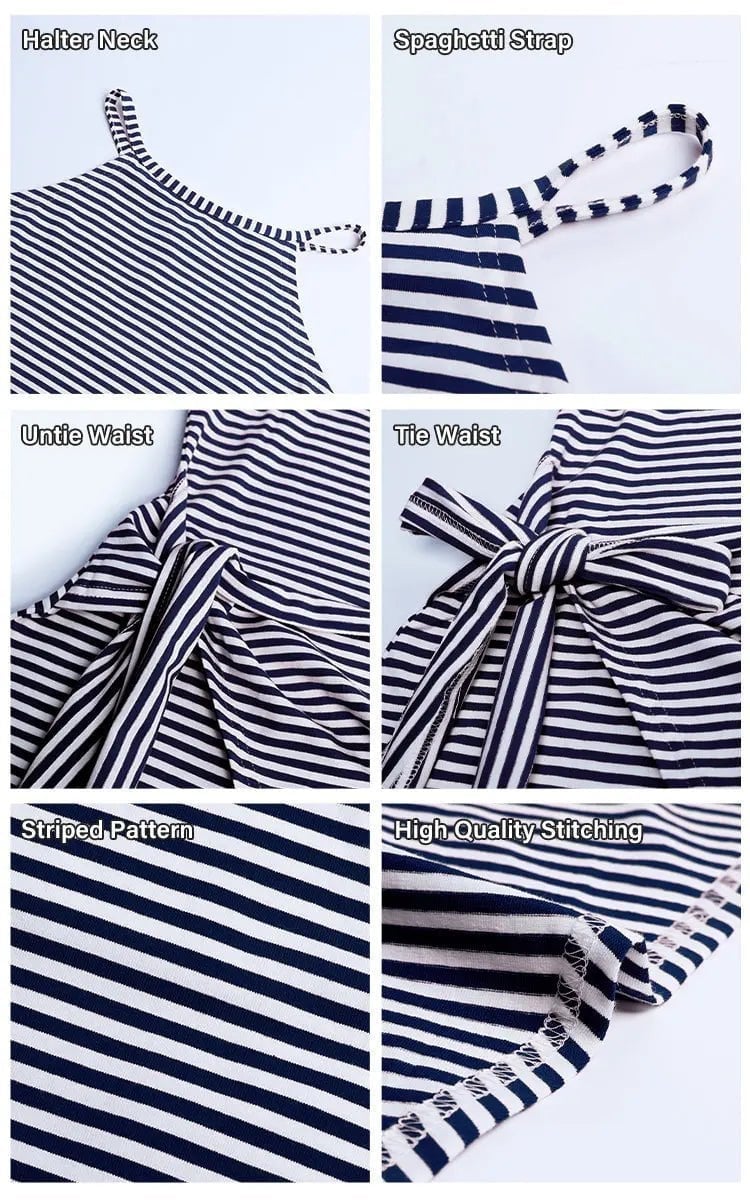 ??2023 Hot Sale ??Casual Sleeveless Striped Midi Dresses(49% OFF??) 