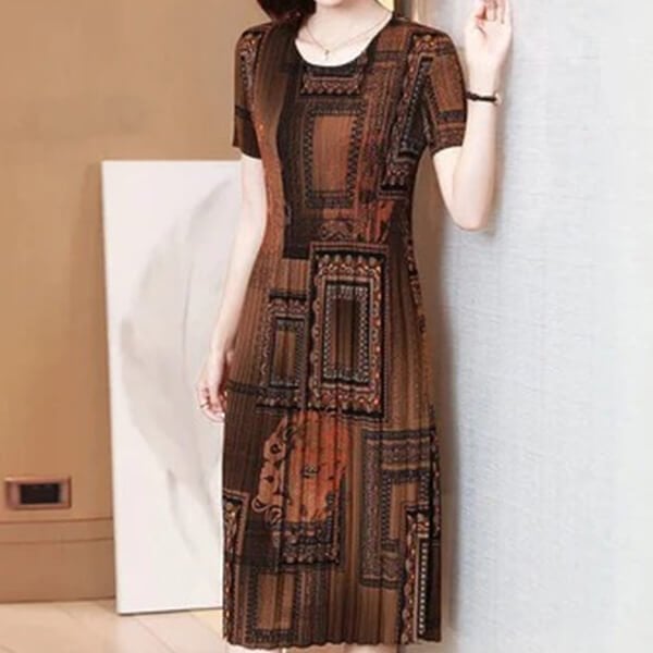 ???? Fashion pleated dress 