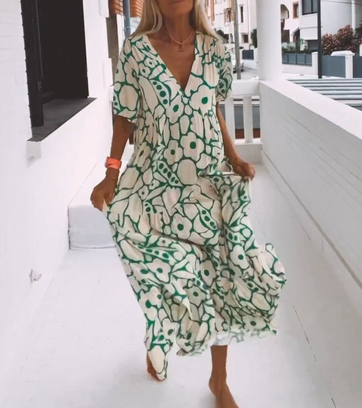 Short-sleeved Printed Dress? 