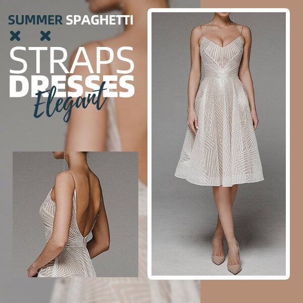 Elegant strappy V-neck dress 