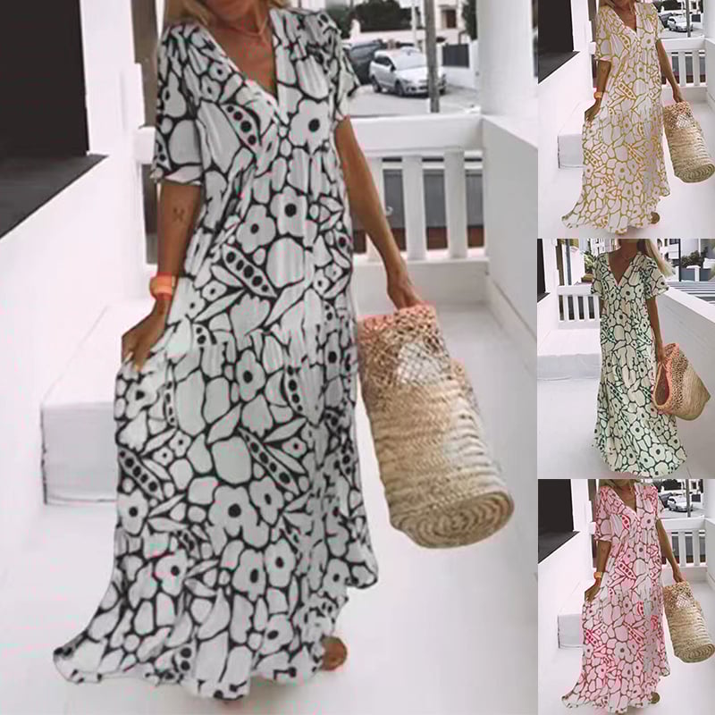 Short-sleeved Printed Dress? 