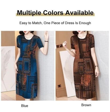???? Fashion pleated dress 