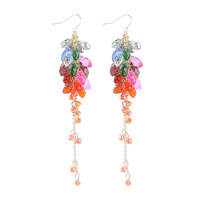 Acrylic Flower Tassel Earrings