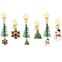 Asymmetric Spiral Christmas Earrings