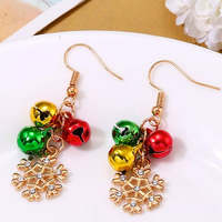 Christmas Snowflake Bell Diamond Earrings