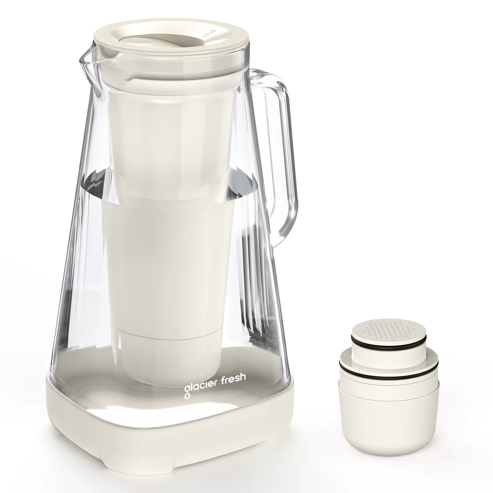 Purela P04 Glass Water Filter Pitcher 10 Cup, No Plastic Water Pitcher