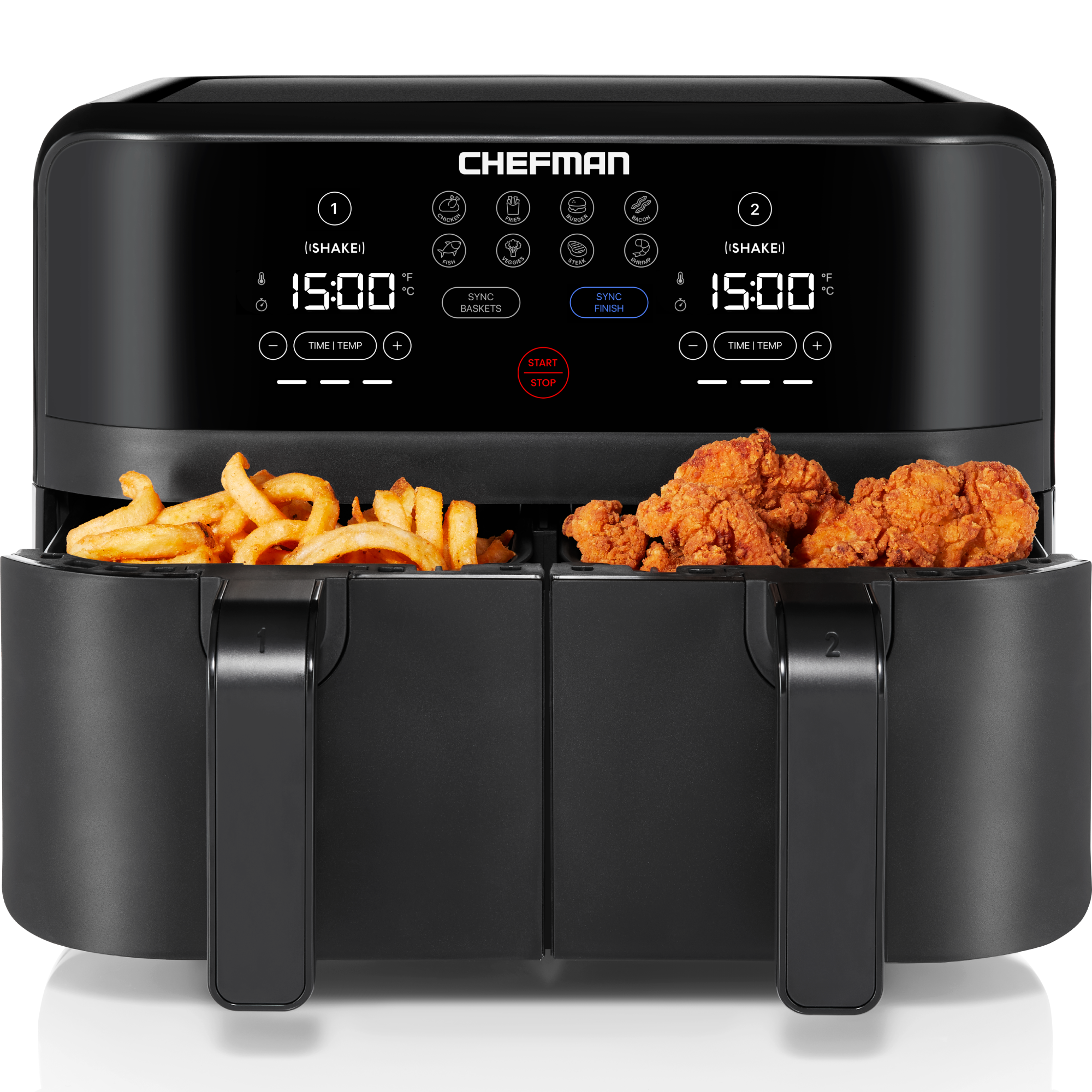 Double Basket Air Fryer - 9 Quart