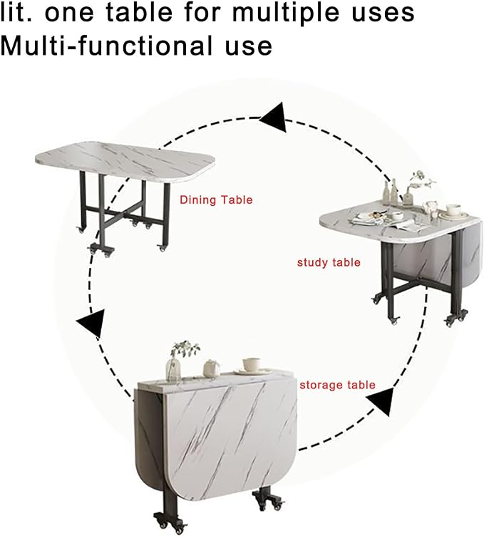 Multifunctional Folding Dining Table | Removable, Extendable | Stylish Home Furniture