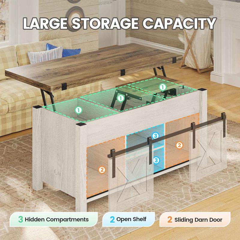 🎊Super store anniversary discount--SEDETA lift coffee table, 4 in 1 multifunctional convertible coffee table