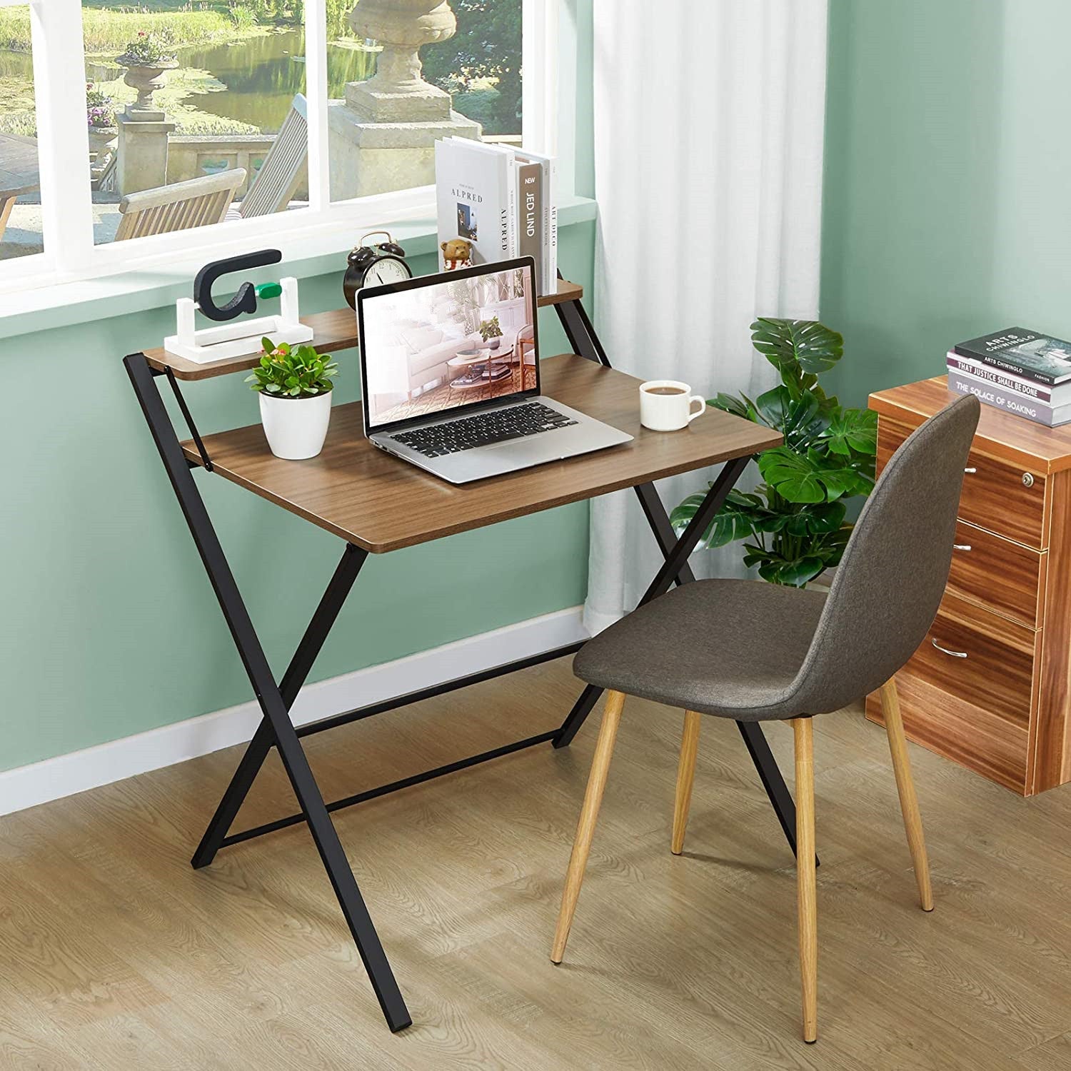 Limited time sale -Space Saving No Assembly Needed Folding Laptop Study Table