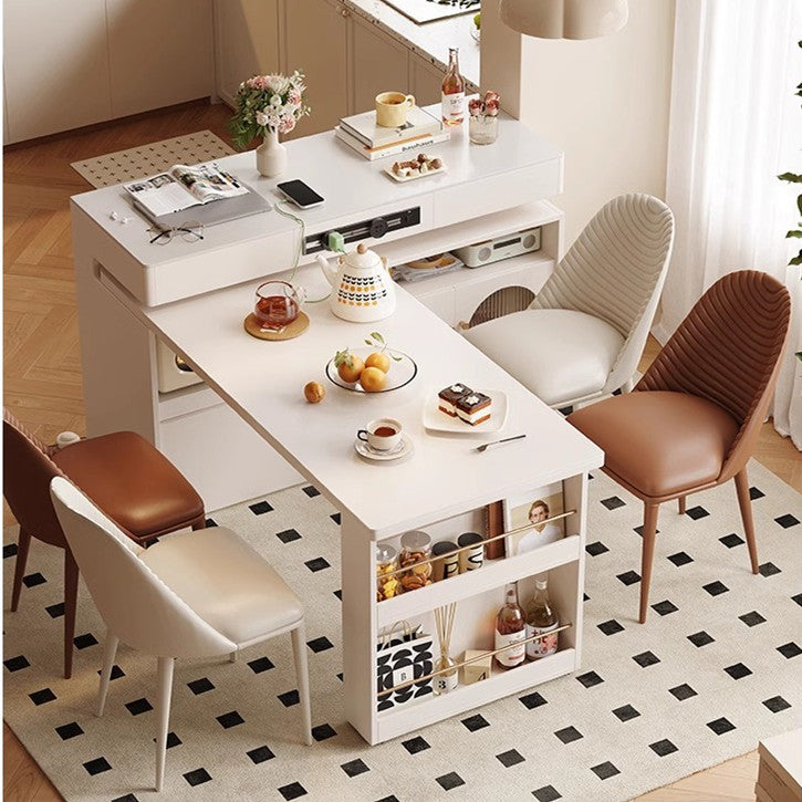 Sintered Stone Kitchen Island with 180 Degree Rotating Table