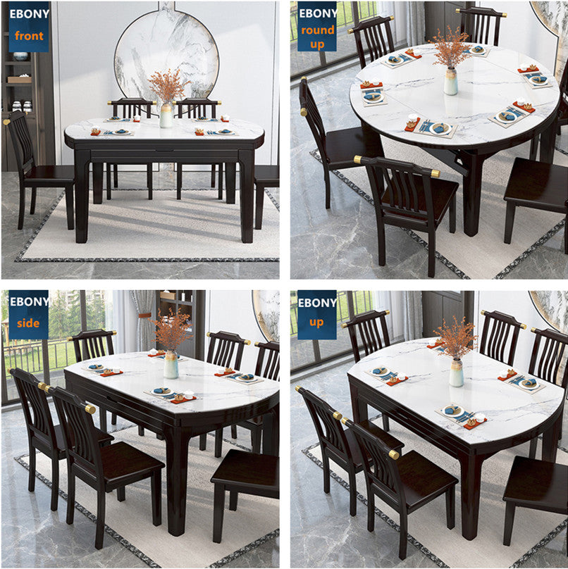 Limited time sale -2 In 1 Marble Table Top Dining Table Set