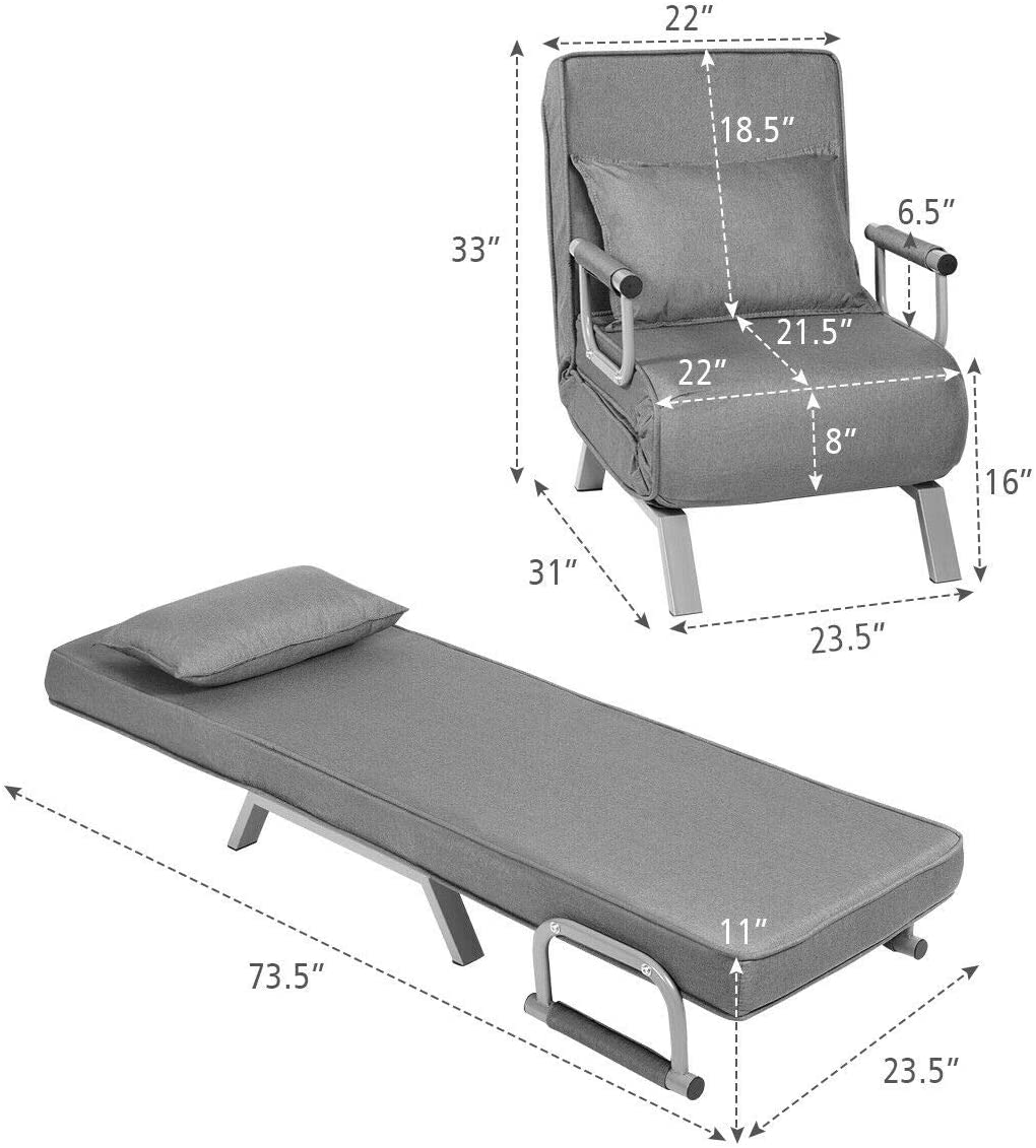 3-In-1 Multifunctional Folding Sofa Bed