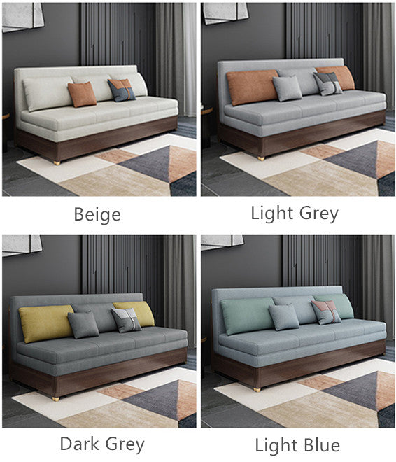 Modern Convertible Sofa Bed with Electric Liftable Coffee Table
