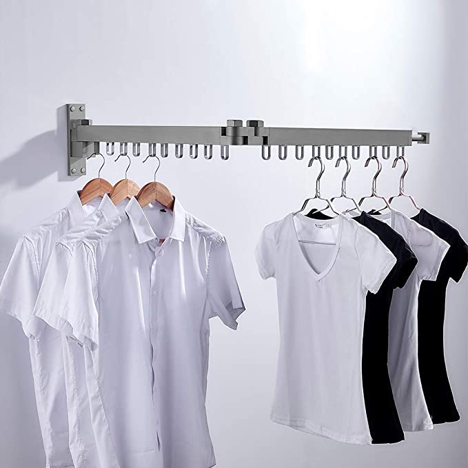 Adjustable and Retrackable Space-Saver Clothes Drying Rack