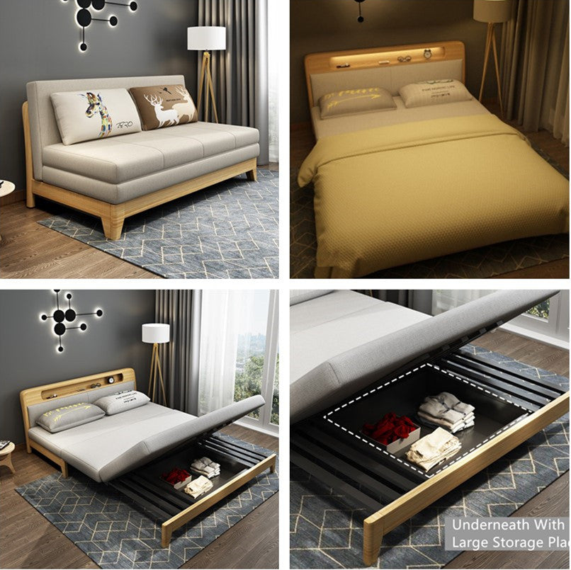 Sofa Bed With Underneath Storage and Night Light