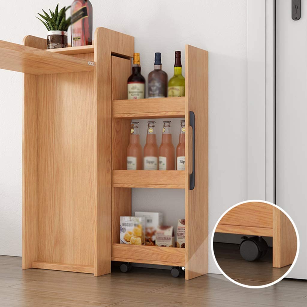 Limited time sale -Folding Retractable Wine Bar Table With WALL Mounted Round Wine Shelf(no chairs)