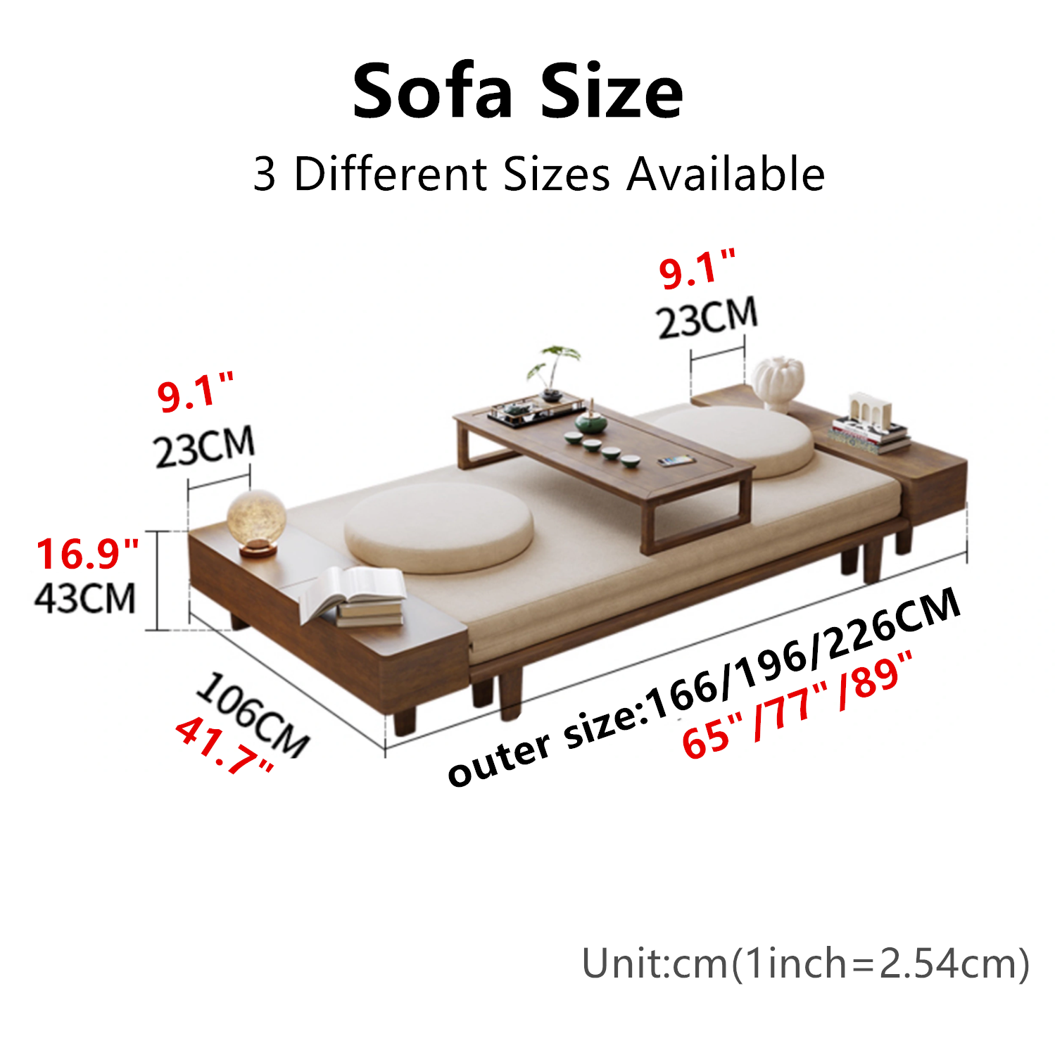Zen Transform Sofa Bed with Chabudai Table