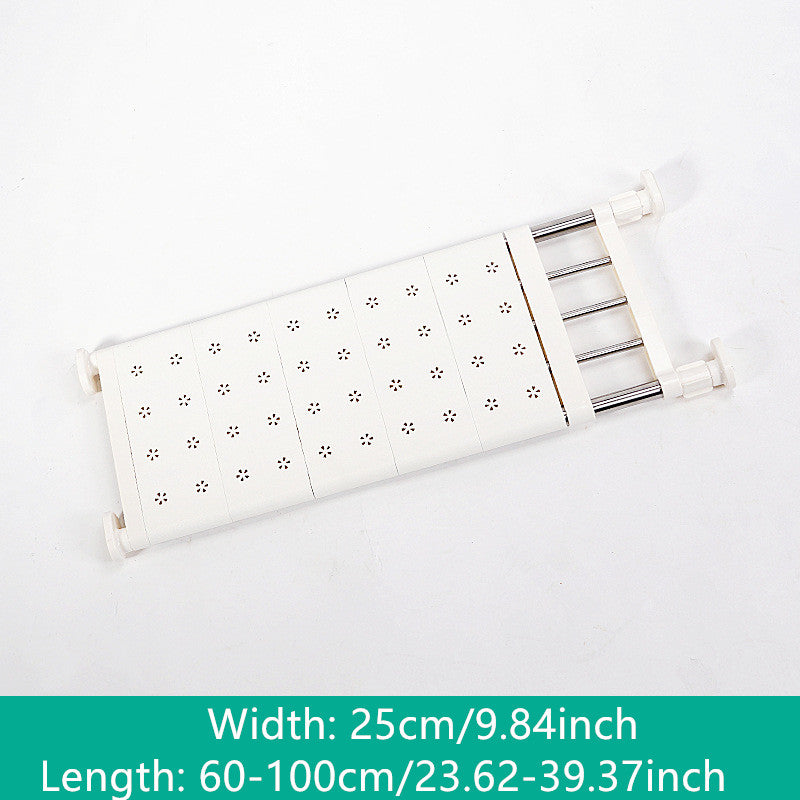Limited time sale -Expandable Closet Tension Shelf Storage Rack for Wardrobe, Kitchen, Bathroom