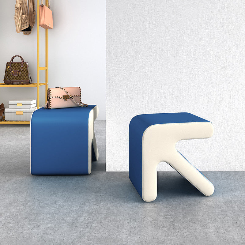 Limited time sale -Light Luxury Home Soft PU Faux Leather Arrow Style Footstool
