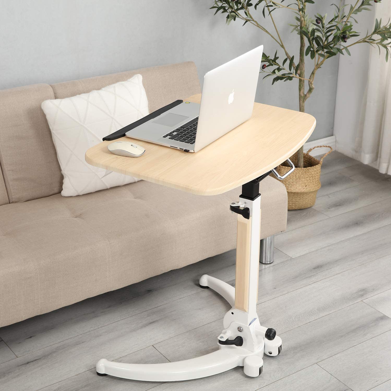 Limited time sale -Foldable Movable Stand up Desk, Overbed Bed Table, Sofa Side Table