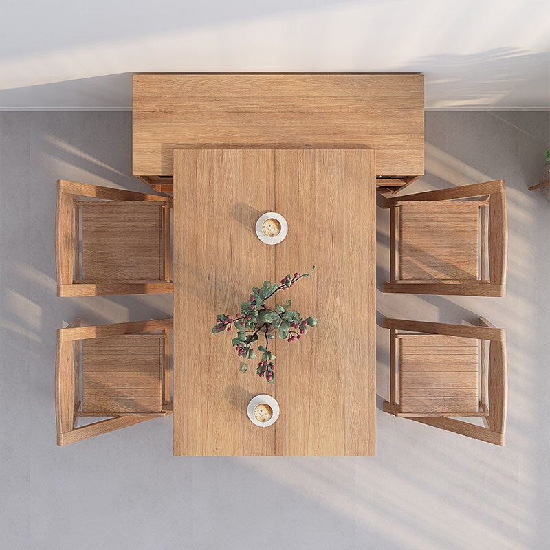 Folding and Expandable Multifunction Dining Table with Hidden Storage Design Cabinet