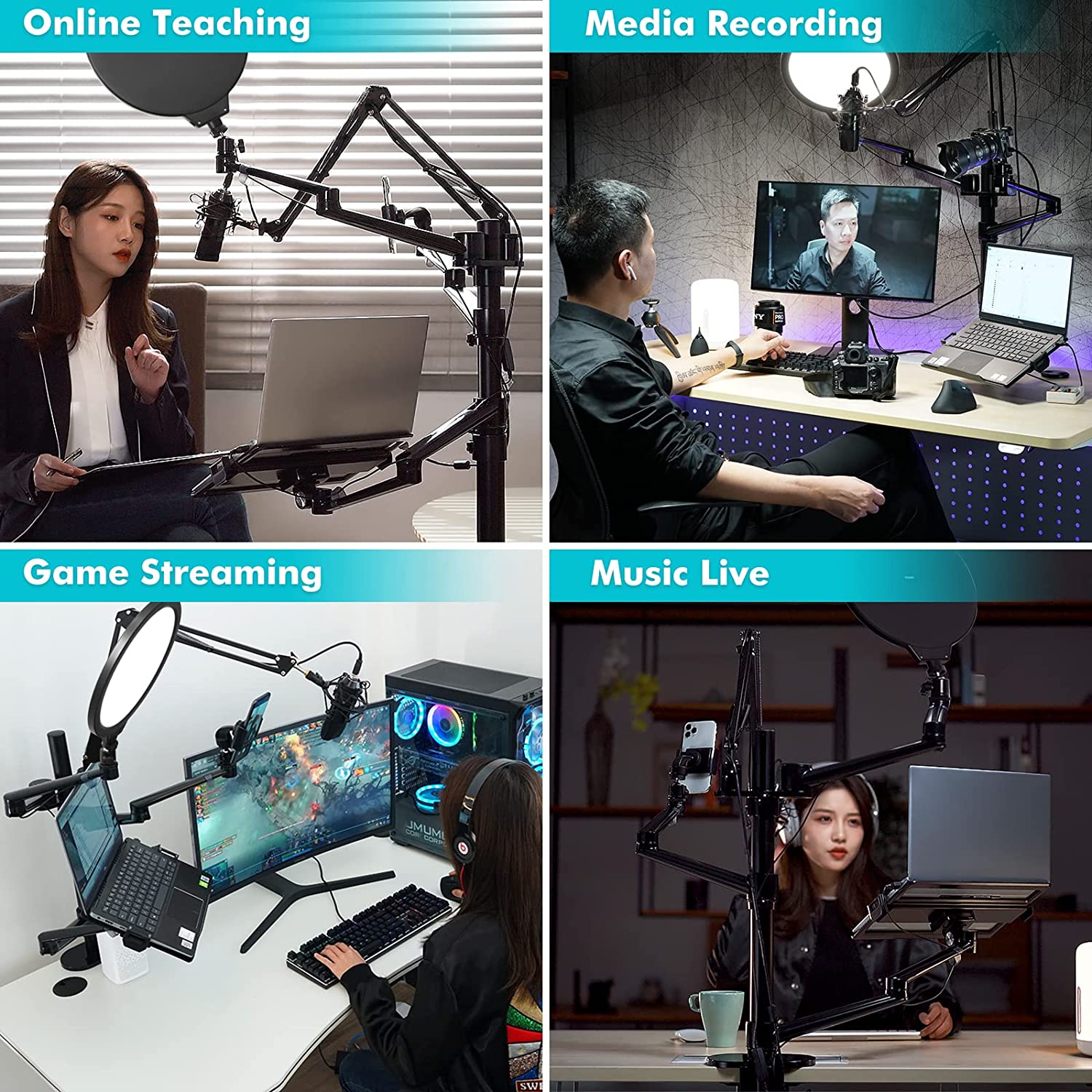 Limited time sale -Selfie Desktop Live Stand Set 6-in-1