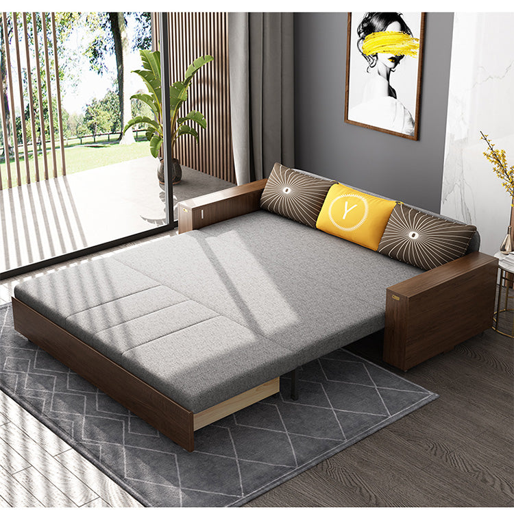 Multifunction Sofa Bed with Folding Armrest Table