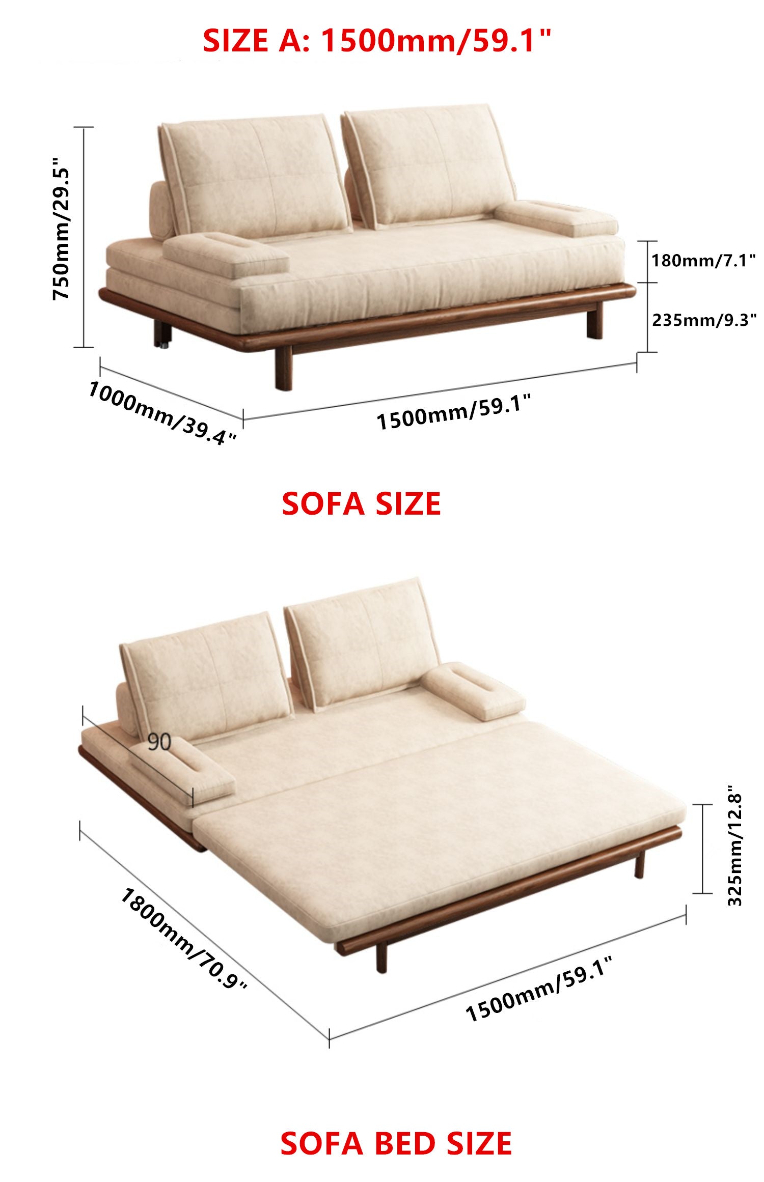 Best Selling -Tatami Pull Out Sofa Bed