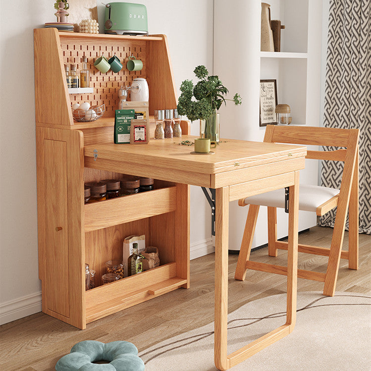 Foldable and Expandable Dining Table with Peg Board
