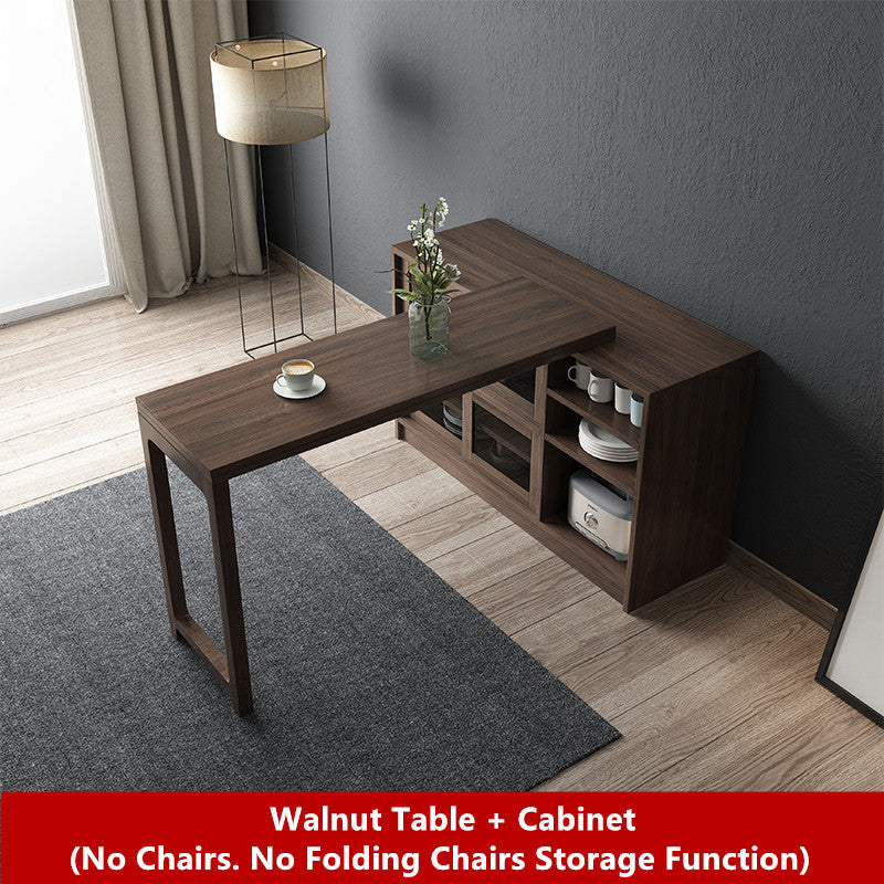 Limited time sale -2020 New Design Multifunction Dining Table with Cabinet(without folding chairs storage function)