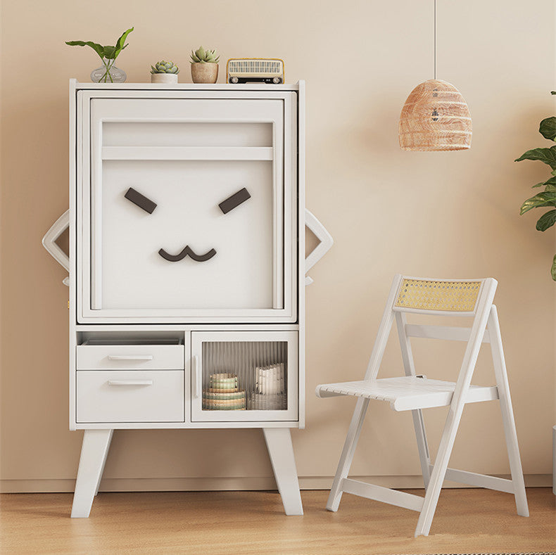 Space Saving Sideboard Table With Folding Chairs