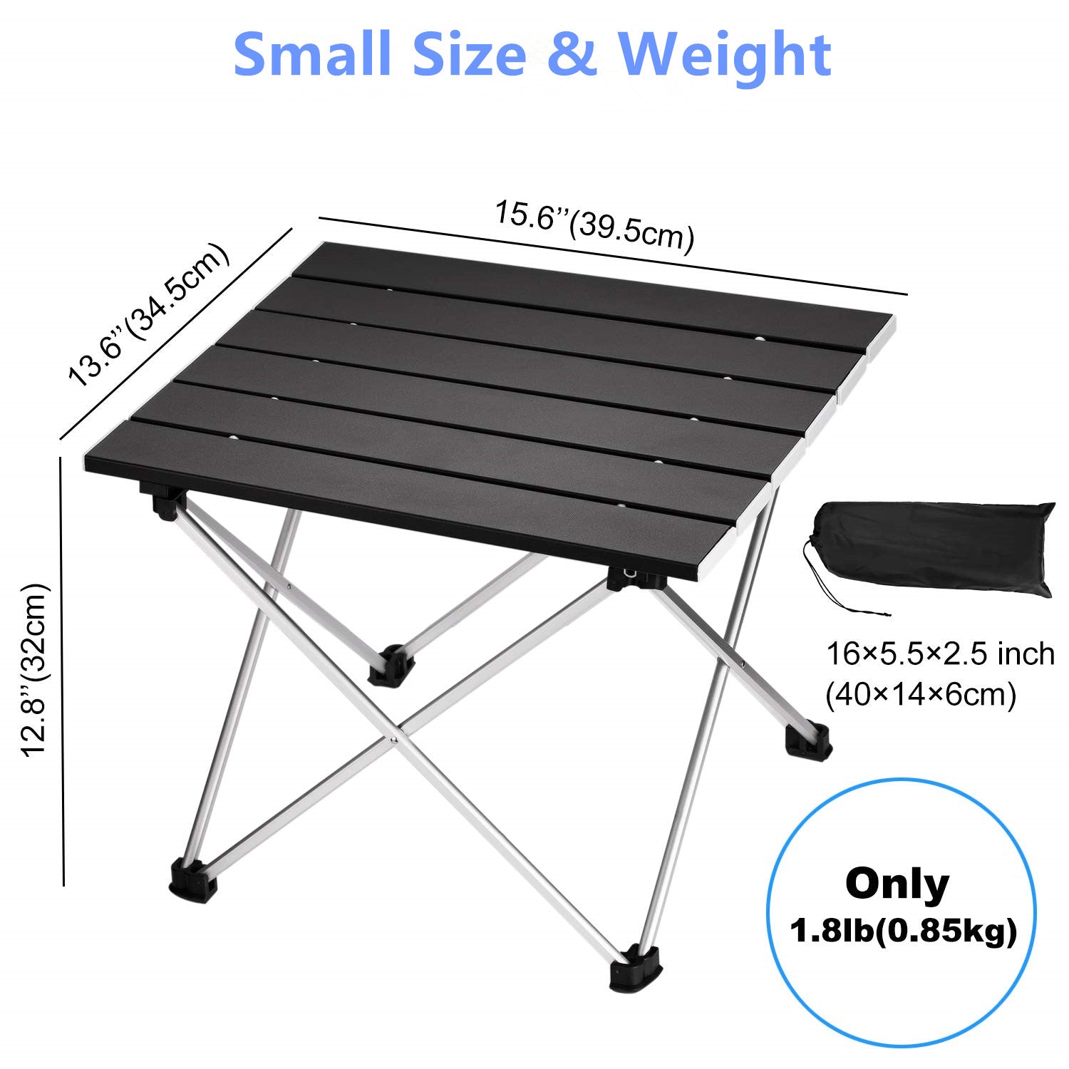 Limited time sale -Aluminum Foldable Camping Table with Carry Bag