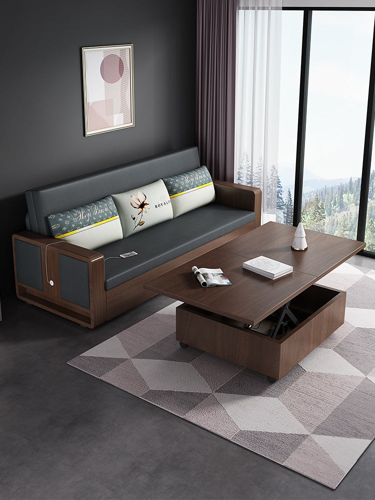Sofa Bed With Liftable and Expandable Coffee Table