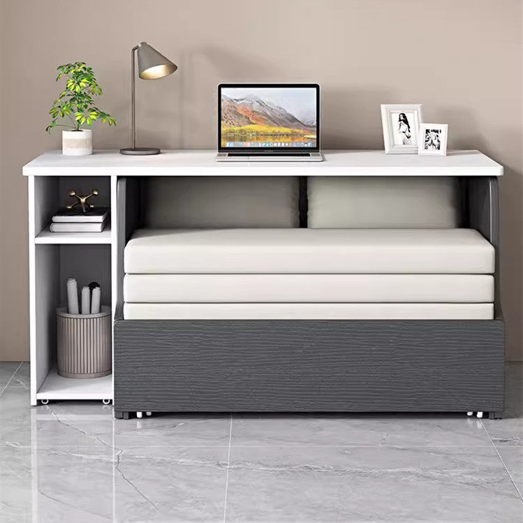 Space Saving Sofa Bed with Underneath Storage and Computer Desk Set